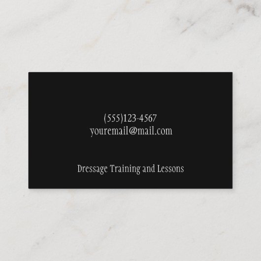 馬術教習所 名刺 (裏面)