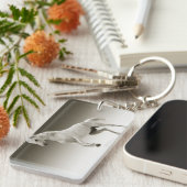 馬術白馬馬 キーホルダー (正面右)