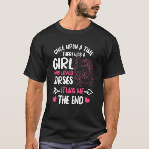 馬術競技の女の子 馬術ライダー 障害物競走 Tシャツ