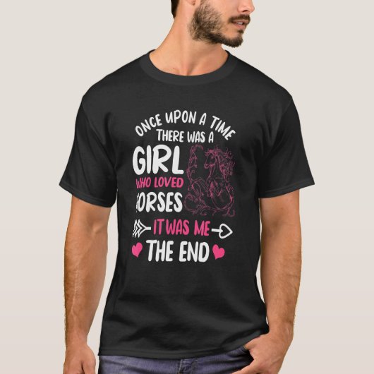 馬術競技の女の子 馬術ライダー 障害物競走 Tシャツ (正面)