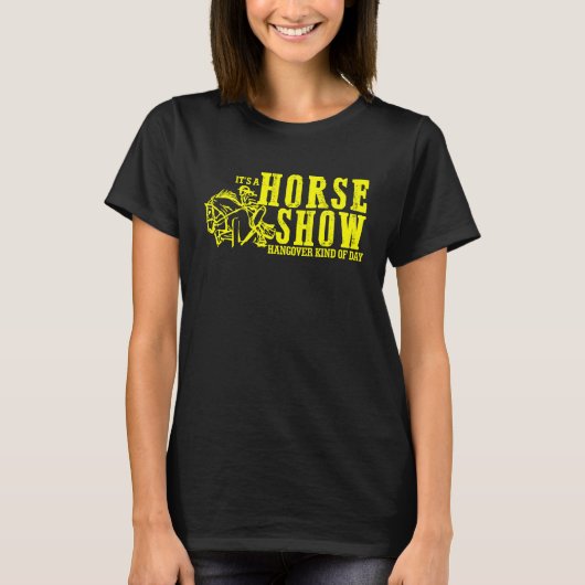 馬術競技後のだるさの日 馬術ライディング Tシャツ (正面)