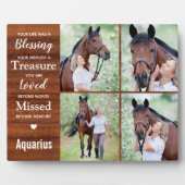 馬術素朴形馬碑 フォトプラーク (正面)