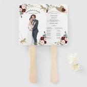 馬術結婚式 プログラムファンと写真 ハンドファン (正面&裏面)