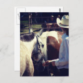 馬術興行での打ち上げ ポストカード (正面/裏面)