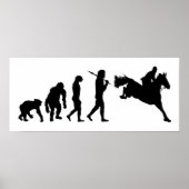 馬術表示ジャンピングライダーのギフトアイディア ポスター (正面)