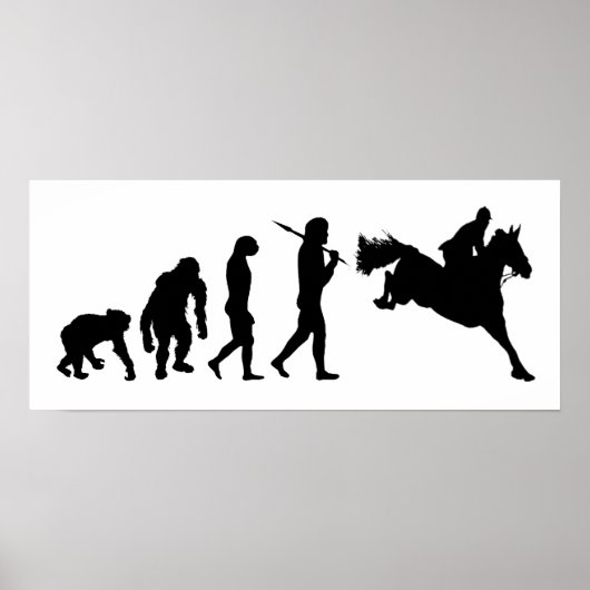 馬術表示ジャンピングライダーのギフトアイディア ポスター (正面)