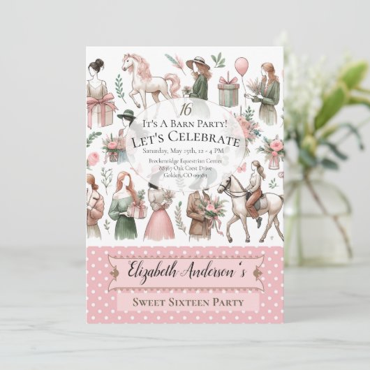 馬術誕生日 招待状 (スタンド正面)