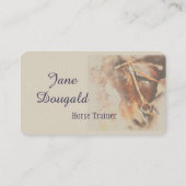 馬術調馬師トレーニングビジネスカード 名刺 (裏面)