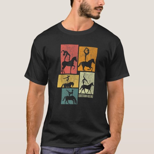馬術跳馬跳躍Silhou Tシャツ (正面)