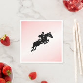 馬術選手ジャンパーピンク スタンダードカクテルナプキン (インサイチュ)