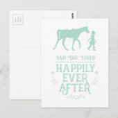 馬術馬のあとずっと幸せに暮らしていた ポストカード (正面/裏面)