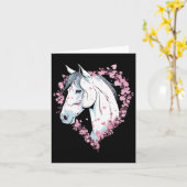 馬術馬のさくらんぼブロッサム乗馬 カード (黄色い花)