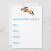 馬術馬ジャンパー招待状 招待状 (裏面)