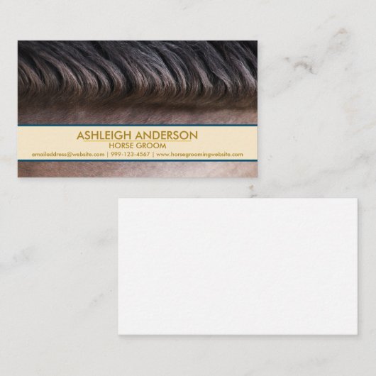 馬術馬トリマービッグフォトミニマル 名刺 (正面/裏面)