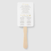 馬術馬バラ水彩結婚式プログラム ハンドファン (裏面)