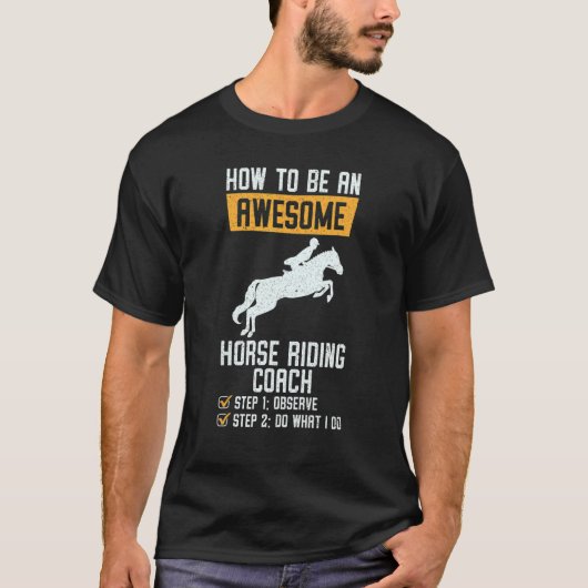 馬術馬ヴォールティング乗馬 Tシャツ (正面)