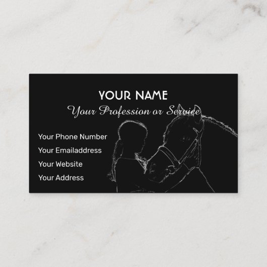 馬術馬好きと乗馬ファン 名刺 (裏面)