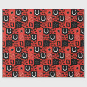 馬術馬好きパターン(の模様が)ある馬 ラッピングペーパー (フラット)