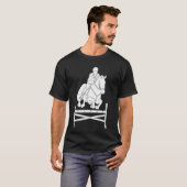 馬術馬術跳び前駆けショージャンプ競技 Tシャツ (正面フル)