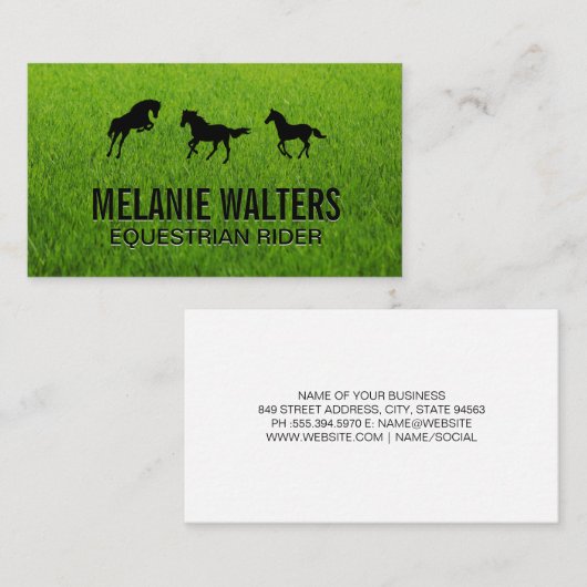 馬術馬術 名刺 (正面/裏面)