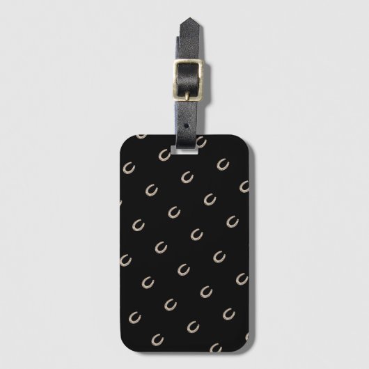 馬術馬蹄型 ラゲッジタグ (正面縦)