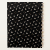 馬術馬蹄形女性のカーボーイブラック プランナー手帳 (裏面)