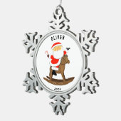 馬術馬2025収集可能 スノーフレークピューターオーナメント (右)