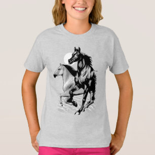 馬術 – スタリオンホース – 乗馬 Tシャツ