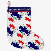 馬術 スモールクリスマスストッキング (正面)