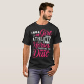 馬術 私は女の子 私はアスリート 馬に乗る Tシャツ (正面フル)
