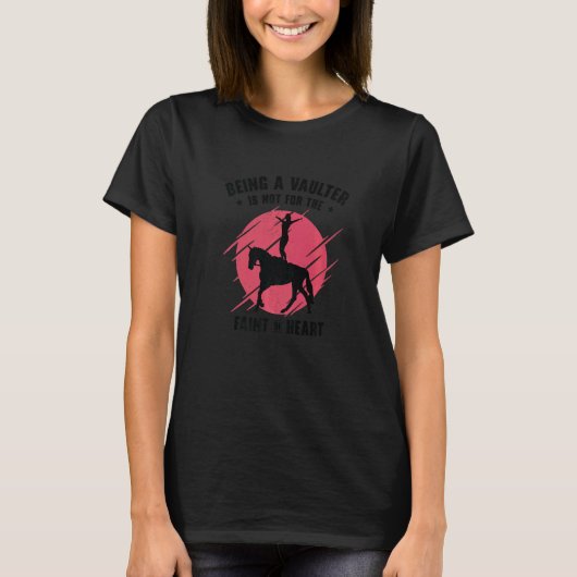 馬術 馬のヴォールティング ヴォールター 馬上乗馬 Tシャツ (正面)