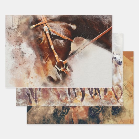 馬西デコップウォーターカラーアート ラッピングペーパーシート (セット)