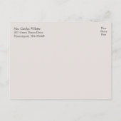 馬西素朴国結婚式のリハーサル インビテーションポストカード (裏面)