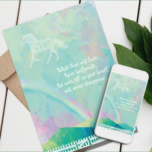 馬見舞いカード、馬弔慰券 カード