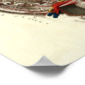 馬解剖学プリントのヴィンテージハート ポスター (角)