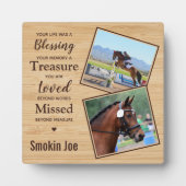 馬記念ウマ科の記念 フォトプラーク (正面)