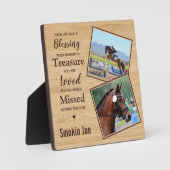 馬記念ウマ科の記念 フォトプラーク (正面)