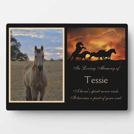馬記念カスタム写真名スピリチュアル フォトプラーク (正面)