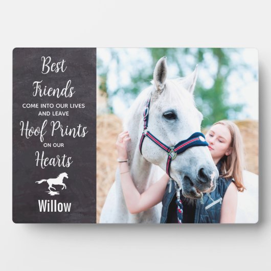 馬記念カスタム写真馬術団悔やみや弔慰 フォトプラーク (正面)