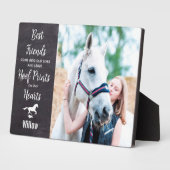 馬記念カスタム写真馬術団悔やみや弔慰 フォトプラーク (側面)