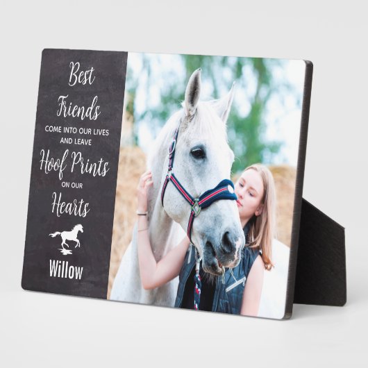 馬記念カスタム写真馬術団悔やみや弔慰 フォトプラーク (側面)