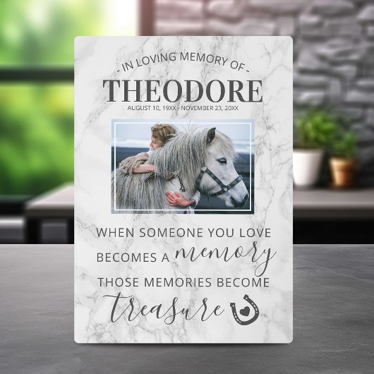馬記念ギフト - 馬の写真 フォトプラーク