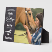 馬記念プレート - ペットの死 馬の喪失 フォトプラーク (側面)