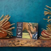 馬記念プレート - ペットの追悼 馬の死 フォトプラーク (側面)