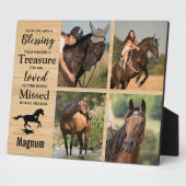 馬記念ペットロス写真木目記念 フォトプラーク (側面)