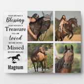 馬記念ペットロス追悼大理石記念品 フォトプラーク (正面)