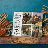 馬記念ペットロス追悼大理石記念品 フォトプラーク (側面)