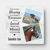 馬記念写真ウマ科のコラージュ フォトプラーク (正面)