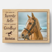 馬記念写真ウマ科の フォトプラーク (正面)