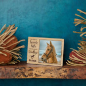 馬記念写真ウマ科の フォトプラーク (側面)